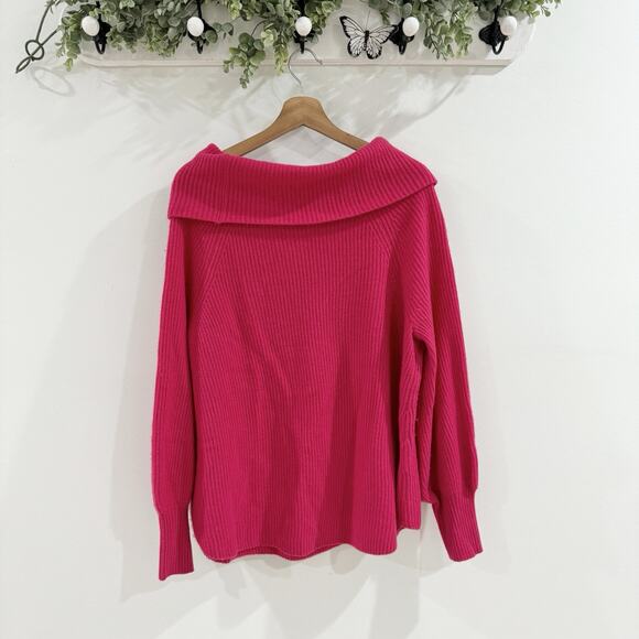 soft surroundings Cashmere Pink Cowl Neck Sweater XL R1415 - Picture 5 of 5